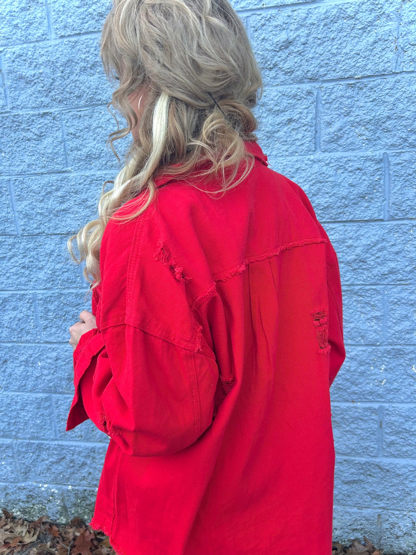 Red Jean Jacket