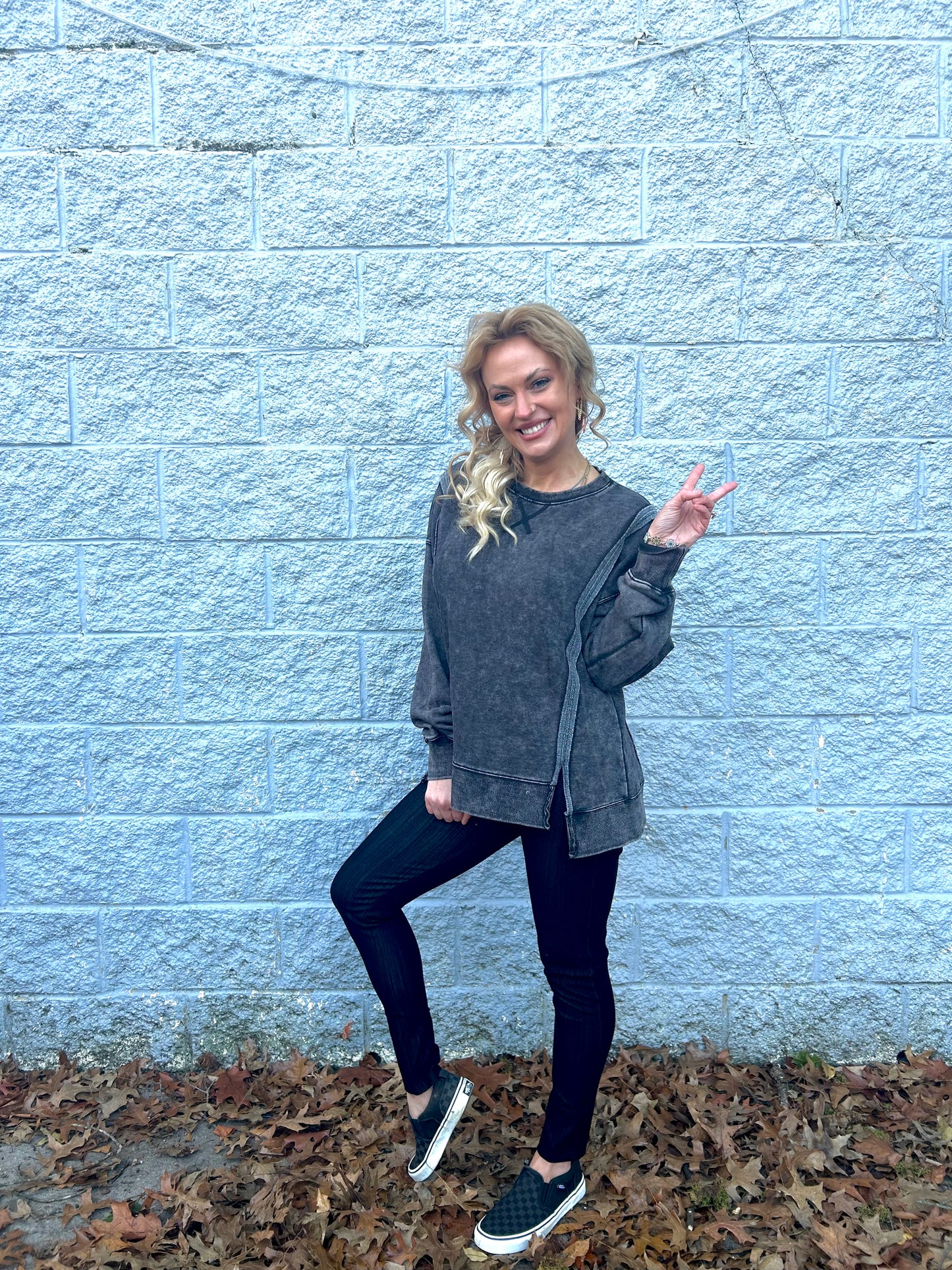 Coal Buttons Sweatshirt