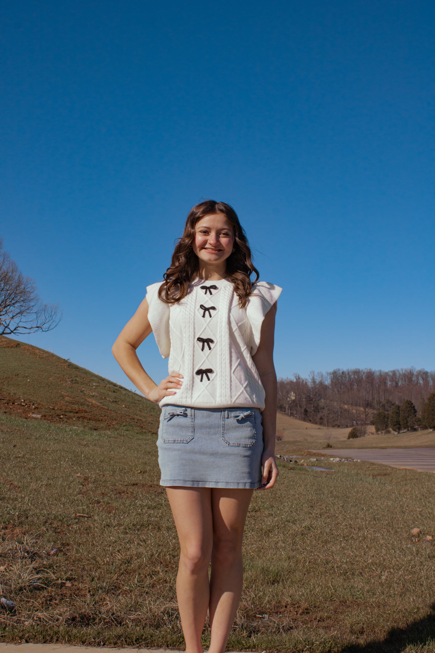 Denim Bows Skirt