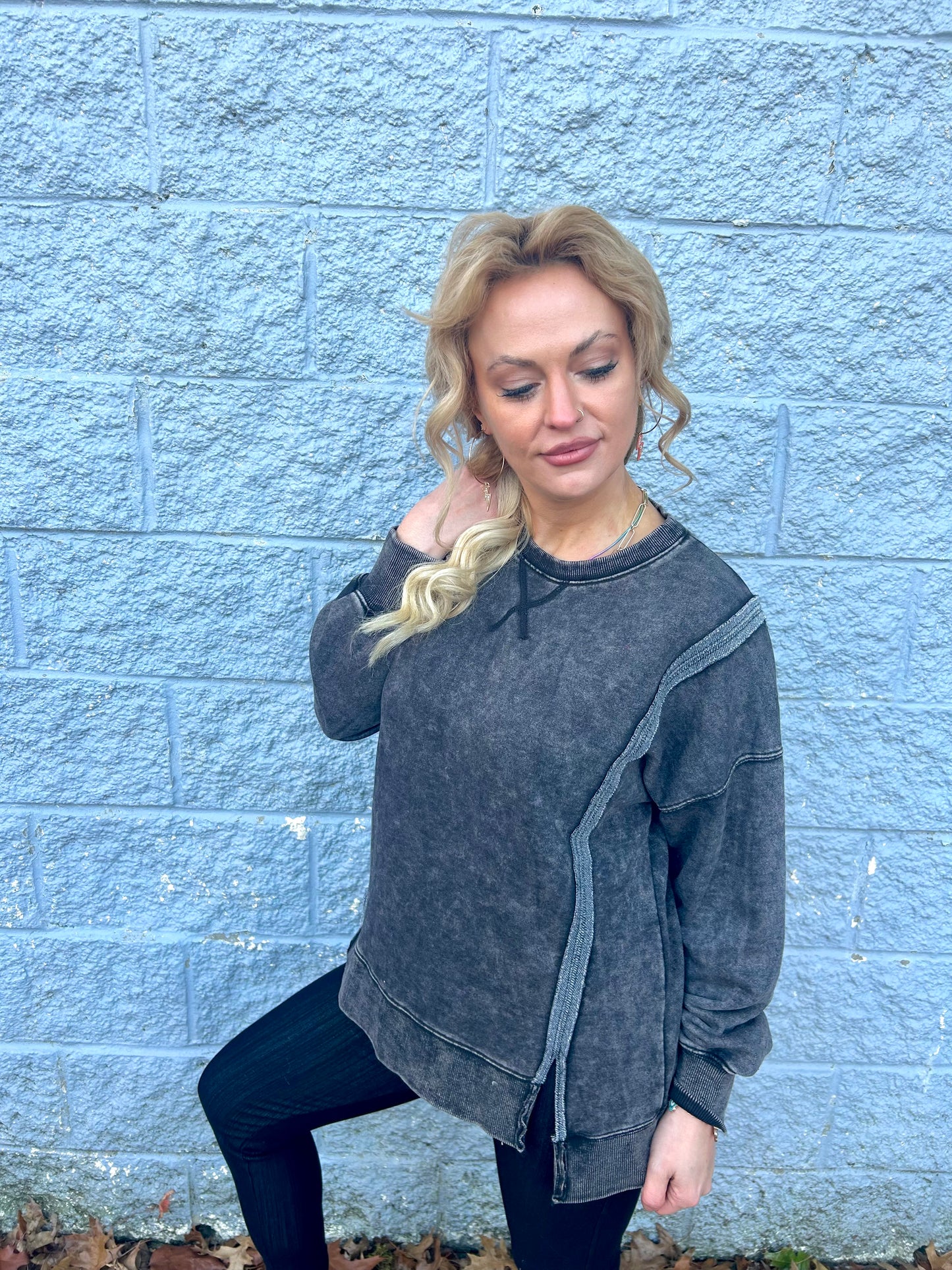 Coal Buttons Sweatshirt