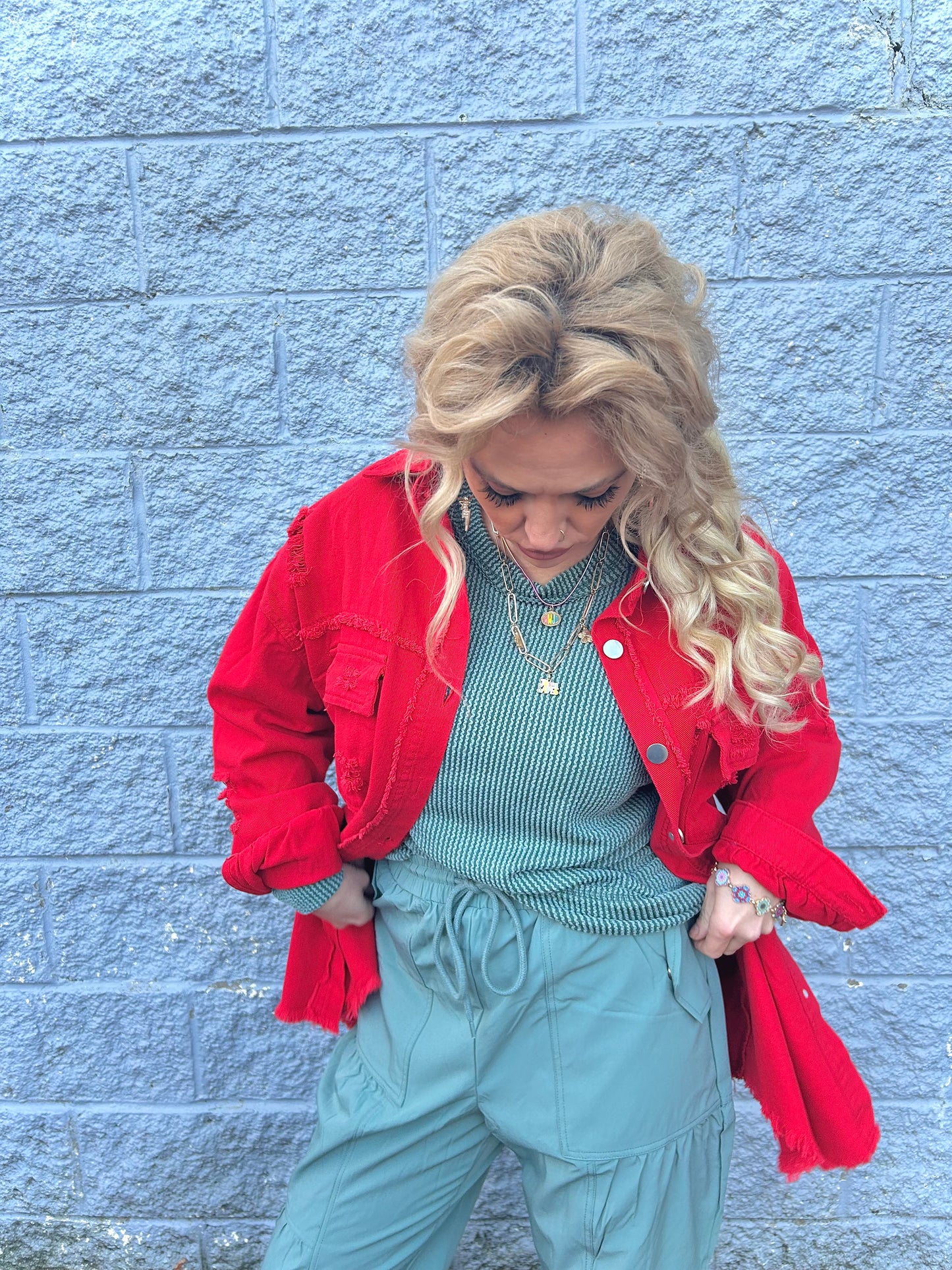 Red Jean Jacket