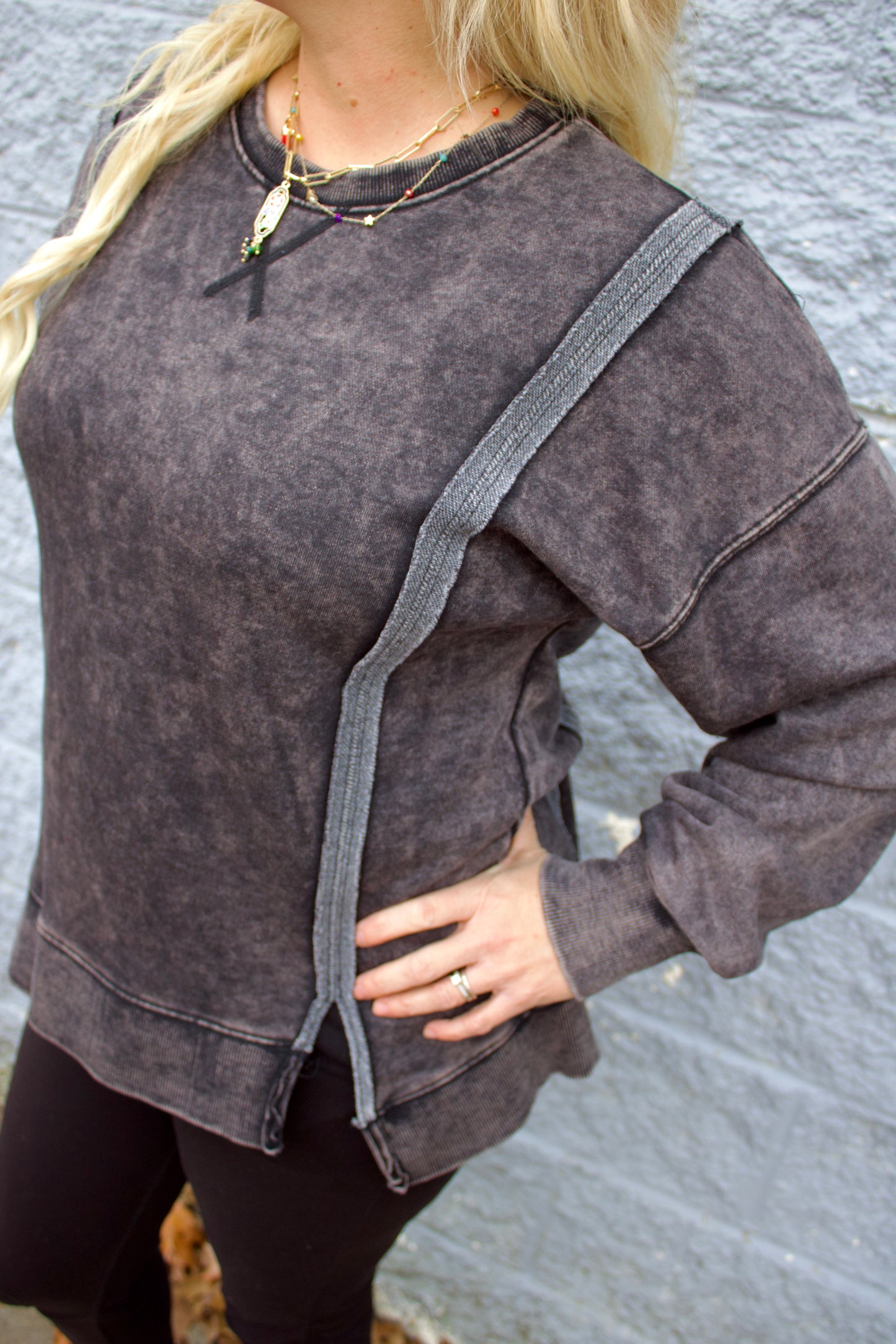 Coal Buttons Sweatshirt