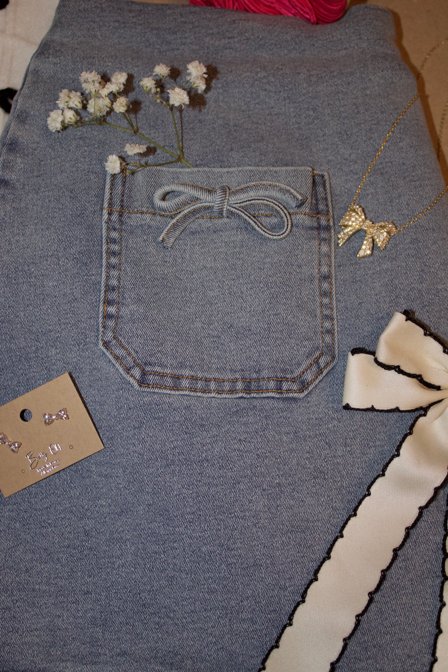 Denim Bows Skirt