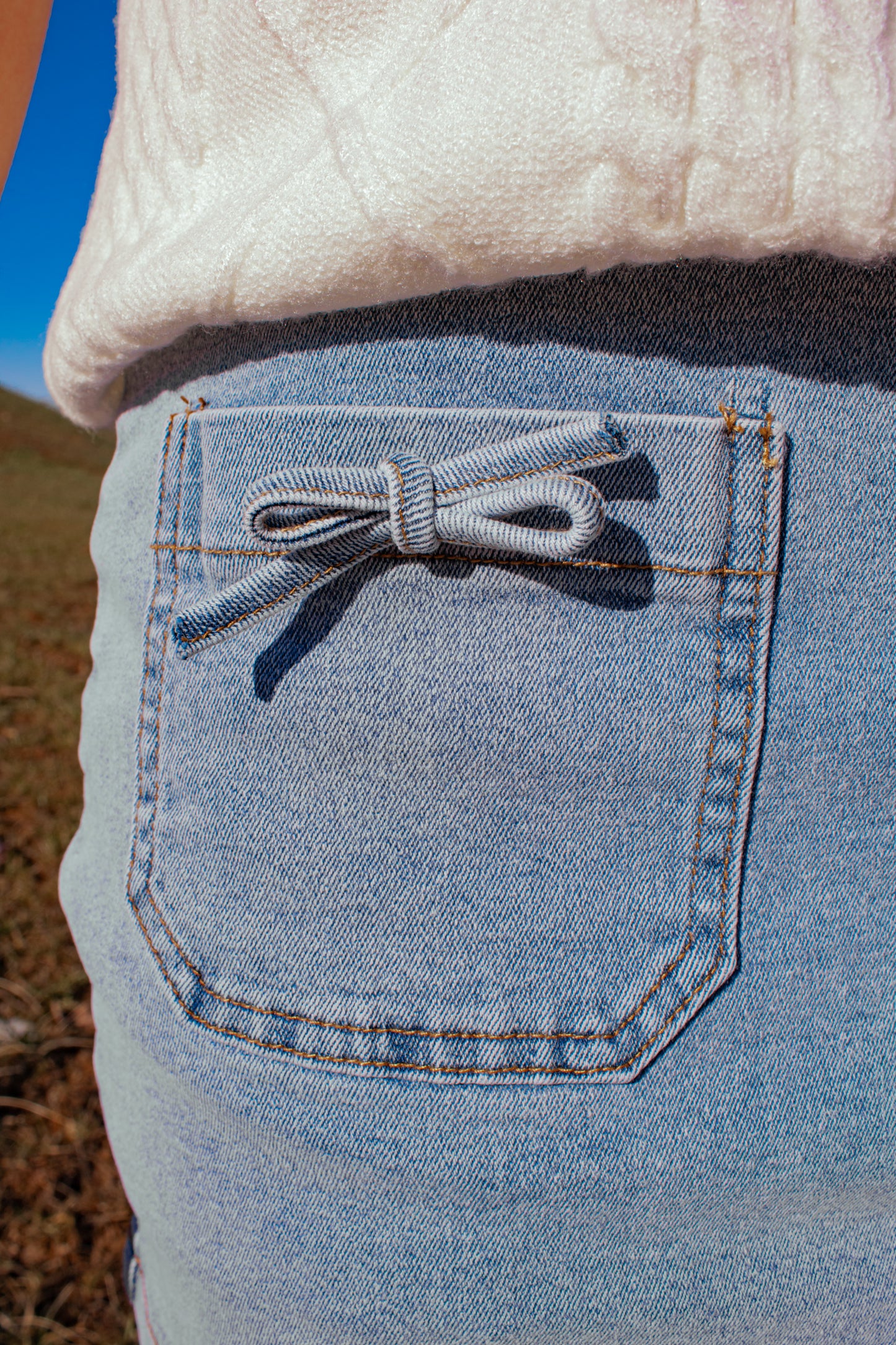 Denim Bows Skirt