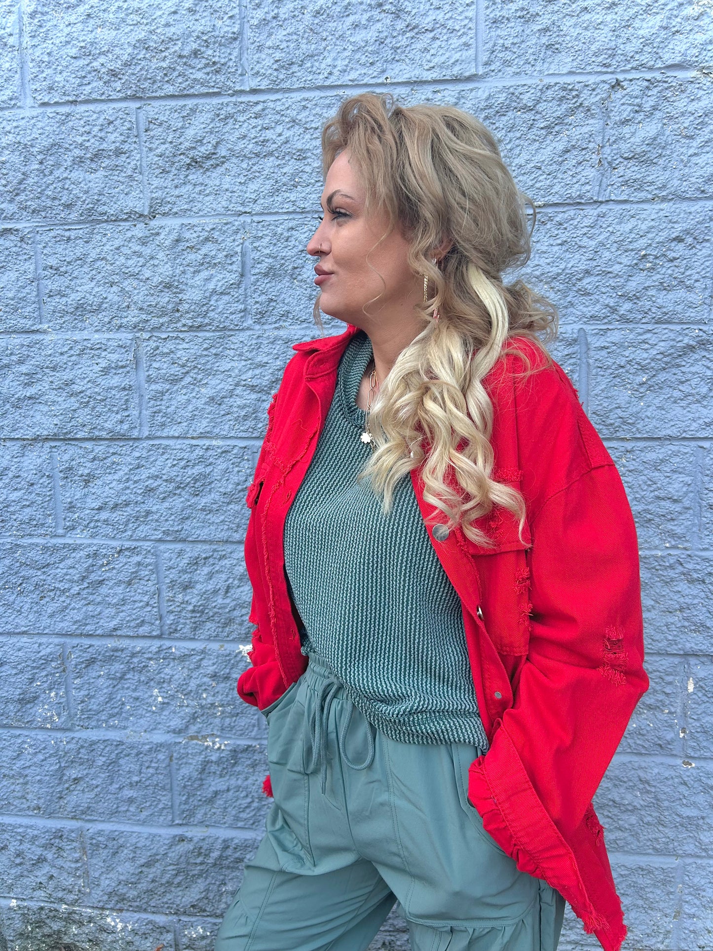 Red Jean Jacket
