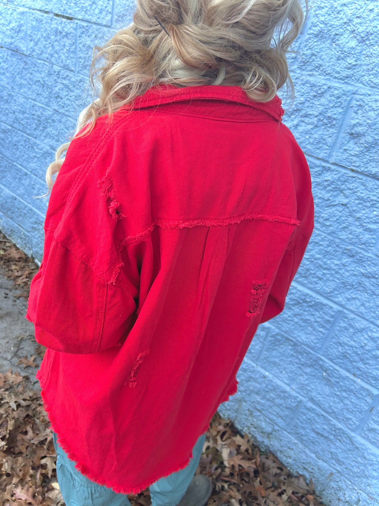 Red Jean Jacket
