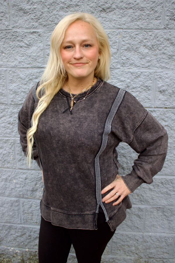 Coal Buttons Sweatshirt