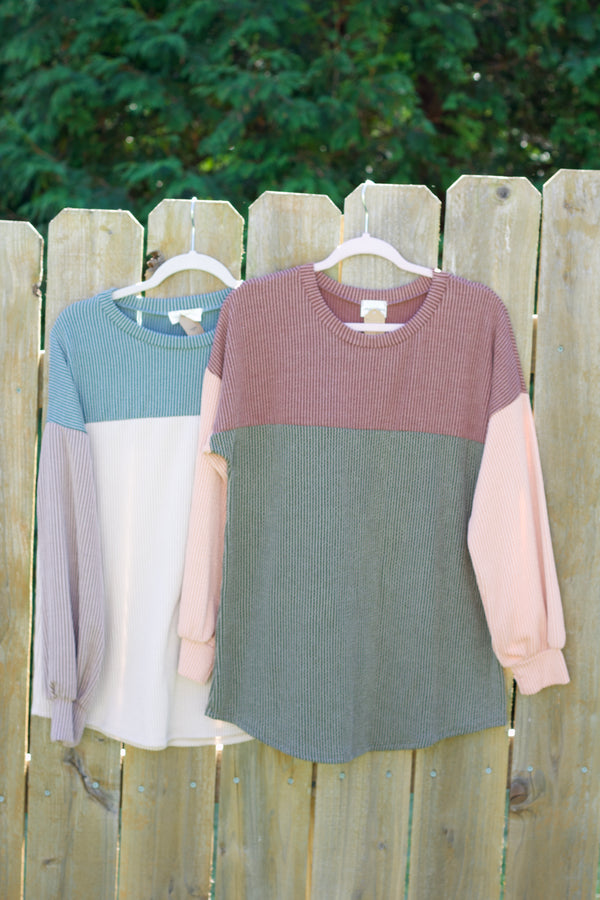 Totally Twisted Ribbed Long Sleeve