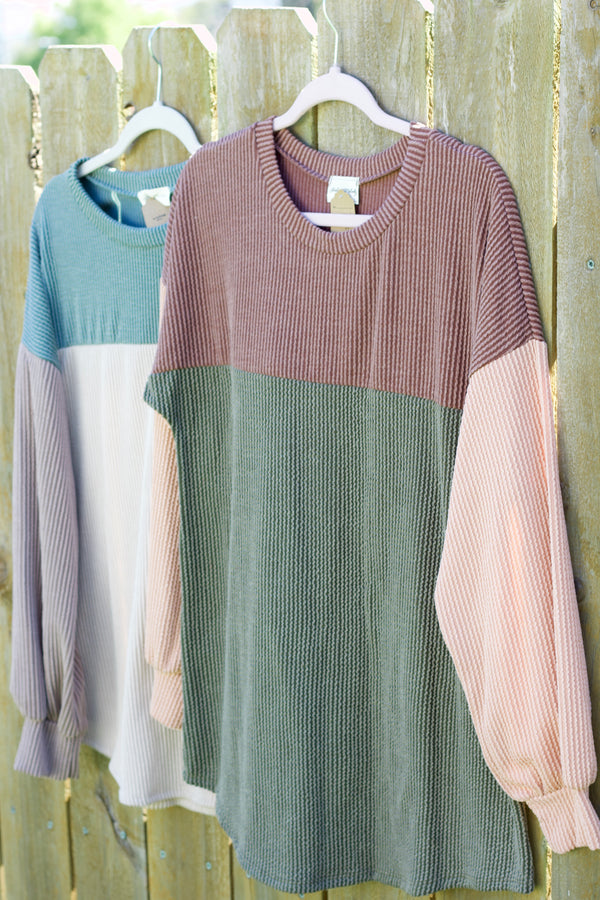 Totally Twisted Ribbed Long Sleeve