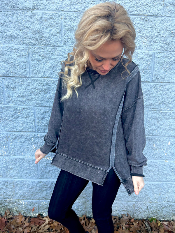 Coal Buttons Sweatshirt